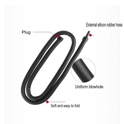 45cm Aquarium Bubble Bar Hose for Tanks Create Even Bubbles - flexible black silicone hose with uniform blowholes, plug and soft easy-to-fold design