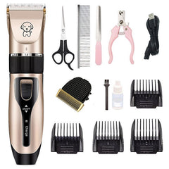 Professional Pet Grooming Clipper for Dogs and Cats - Rechargeable Hair Shaver with Ceramic Blade