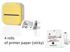 Compact Bluetooth Thermal Label Printer for Home, School, and Business - Inkless Photo and Label Printing