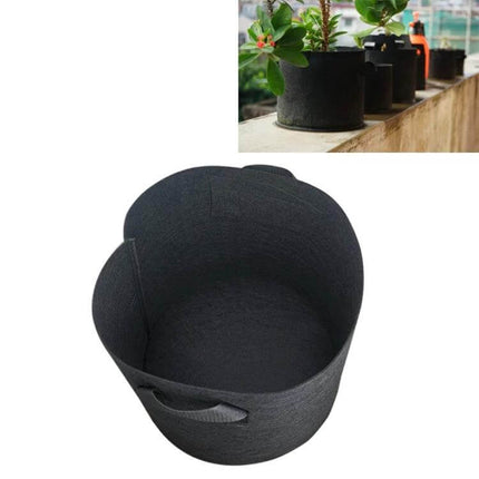 5 Gallon Planting Grow Bag With Handle For Easy Container Gardening - black breathable fabric grow bag with handles for balcony and patio plants