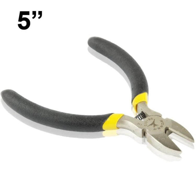 5 Inch Chrome Stainless Steel Diagonal Pliers For Everyday Tasks - 5" compact precision-forged high-carbon steel pliers with cushioned black handles