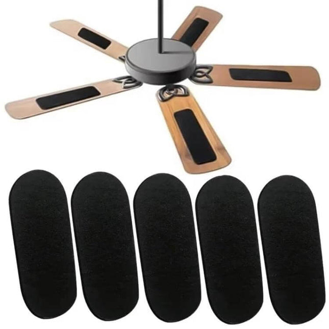 5 Pcs Activated Carbon Fan Blade Filter With Adhesive For Cleaner Air — black adhesive activated carbon pads for ceiling fan blades
