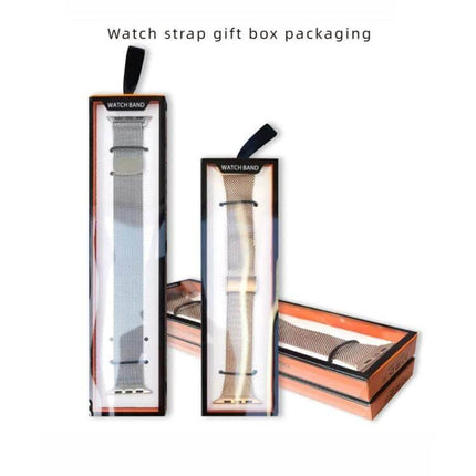 5-Piece Universal Watch Strap Box Gift Box, Long Or Short Orange-Black — orange-black paper strap packaging with five long and short boxes