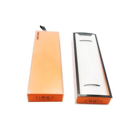 5-Piece Universal Watch Strap Box Gift Box, Long Or Short Orange-Black orange-black paper strap boxes for long and short watch bands