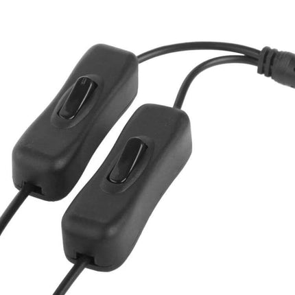 5.5x2.1mm DC Power Cable Connector With Switch For LED Strip black inline on/off switch cable for LED strip lighting