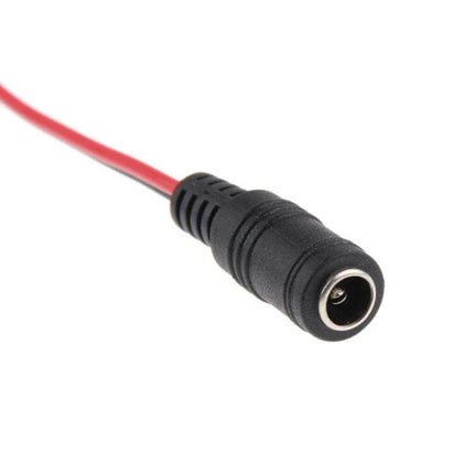 5.5x2.1mm DC Power Female Barrel Connector Adaptor For Controller 30cm black PVC-jacketed female barrel connector on red cable