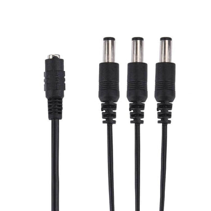 5.5 x 2.1mm DC Power Female to 3 Male Barrel Cable for LED Light Controller - 1 female to 3 male splitter cable, plug-and-play for LED setups