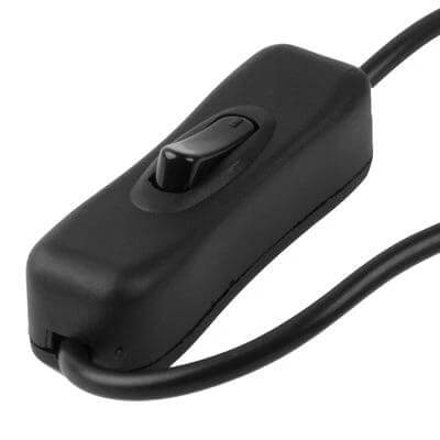 5.5x2.1mm DC Power Plug Male to Female Extension Cable With On Off Switch 30cm inline black switch for LED strip power control, 30cm cable
