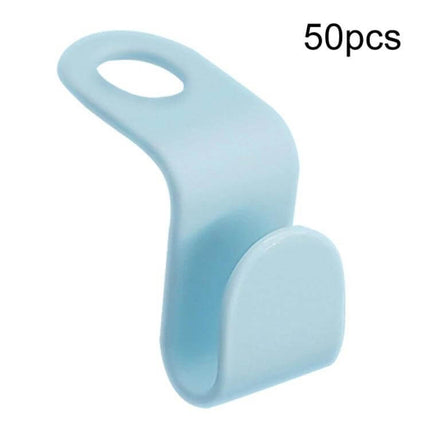 50-Pack Hanger Connecting Hooks For Closet Organization – light blue plastic hanger connector hook for stacked closet hanging