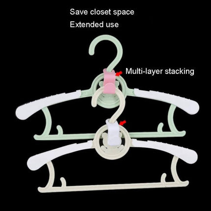 50-Pack Hanger Connecting Hooks For Closet Organization - stacked multi-layer hanger connectors maximizing closet space