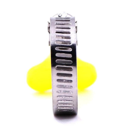 50-Pack Plastic Handle Water Pipe Clamp For Everyday Plumbing - stainless steel band with yellow plastic handle, 31.73x7.97mm, secure hose clamp