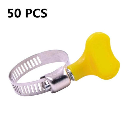 50-Pack Plastic Handle Water Pipe Clamp For Everyday Plumbing - yellow plastic-handle stainless steel hose clamp for small-diameter pipes