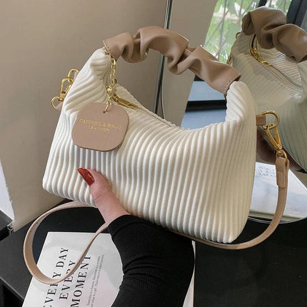 Small Pleated Cloud Crossbody Bag For Everyday Casual Use