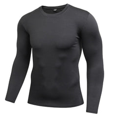 Men's Quick-Dry Performance Long Sleeve Tee - Lightweight, Comfortable, and Breathable Black