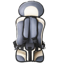 Portable Infant Safety Seat Mat for Kids - Thickened Sponge Car Stroller Pad with Detachable Back and Five-Point Belt