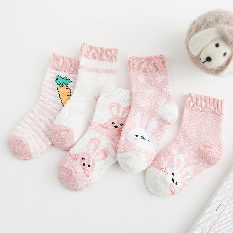 Cozy and Cute Cotton Baby Socks - Unisex Comfort Fit Pink