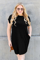 Basic Bae Bamboo Full Size Round Neck Dress with Pockets