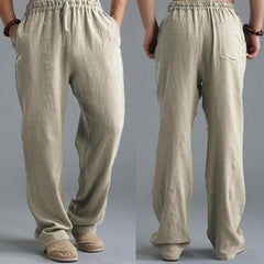 Men's Lightweight Linen Relaxed Fit Athletic Pants