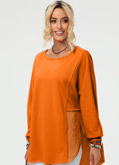 Double Take Full Size Long Sleeve High-Low T-Shirt