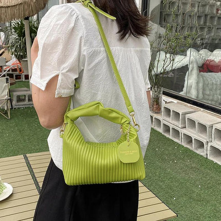 Small Pleated Cloud Crossbody Bag For Everyday Casual Use