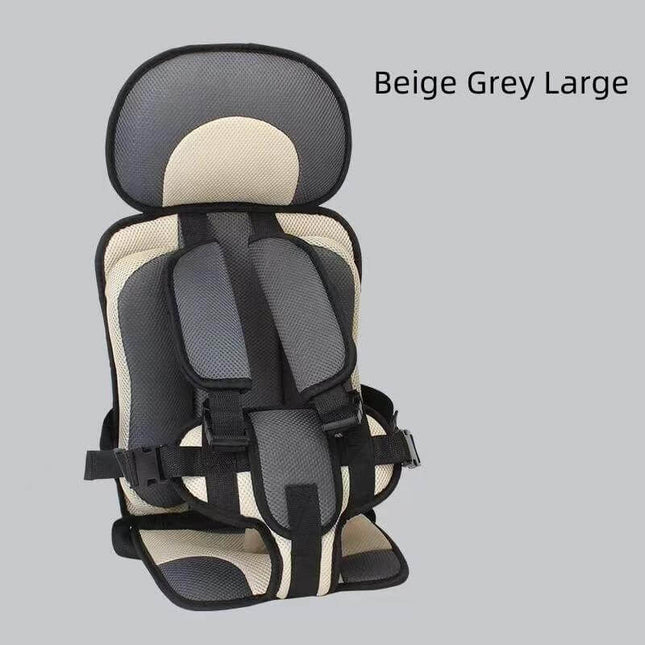 Portable Infant Safety Seat for Babies and Toddlers in Cars beige grey large detachable back for travel and daily commutes