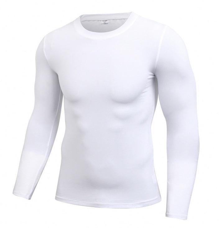 Men's Quick-Dry Performance Long Sleeve Tee - Lightweight, Comfortable, and Breathable White