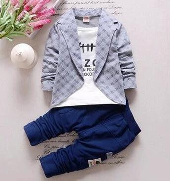 Soft and Comfortable Toddler Sportswear Suit for Boys and Girls, Ages 0-3 - unisex soft fabric set with jacket and navy pants for active play