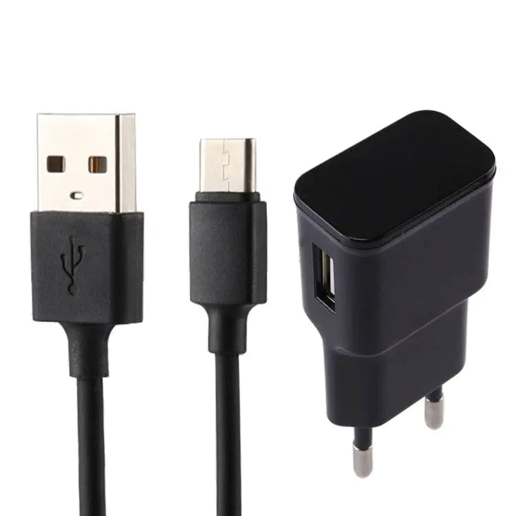 5V 2.1A Intelligent Identification USB Charger EU Plug 1m Cable