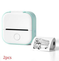 Compact Bluetooth Thermal Label Printer for Home, School, and Business - Inkless Photo and Label Printing