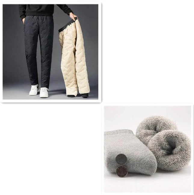 Men's Comfortable Padded Cotton Blend Trousers for Daily Use - padded middle waist polyester blend trousers for everyday casual and work wear
