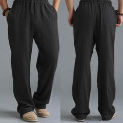 Men's Lightweight Linen Relaxed Fit Athletic Pants