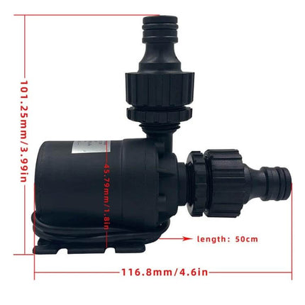 5m Lift Booster Pump For Small Home Water Systems At Home - compact 20W DC12V/24V submersible pump with quick-connect fittings, 13 L/min flow, 5.5m head