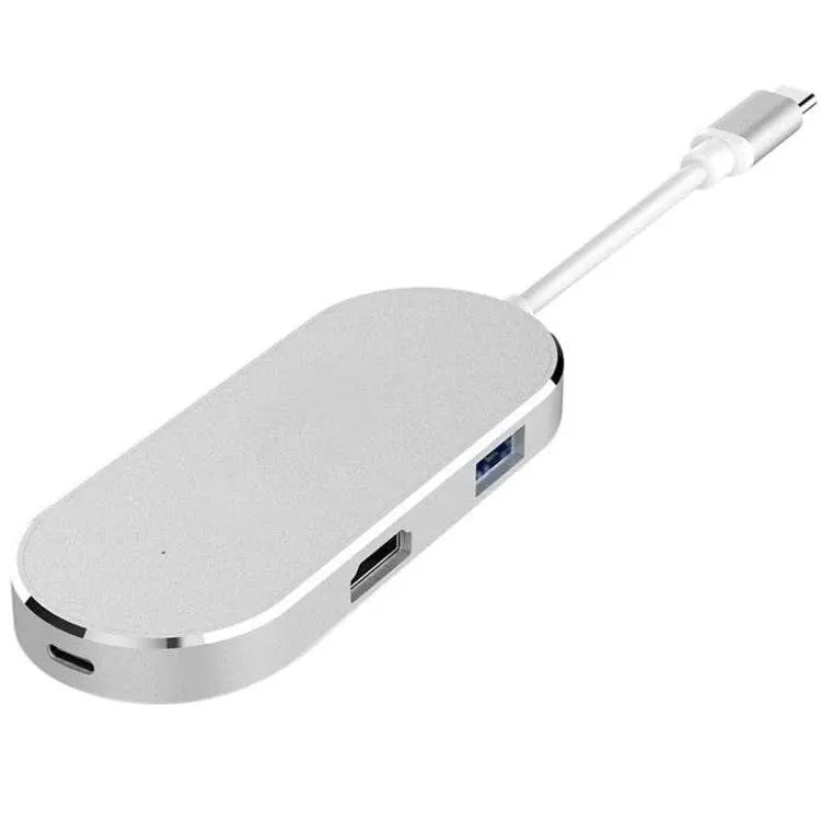 6 In 1 Hub USB-C Type-C To USB-C HDMI SD TF 2 USB Adapter