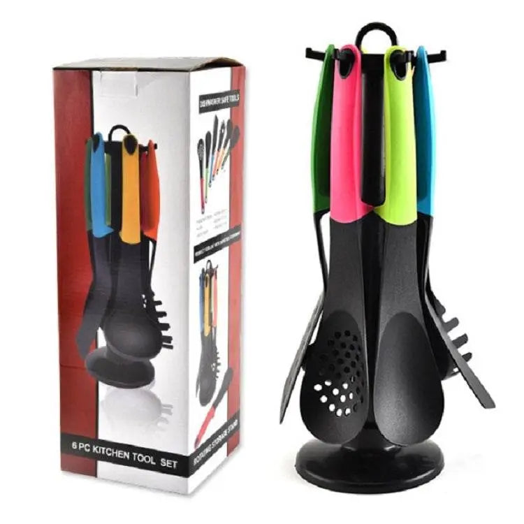 6 In 1 Kitchen Nylon Kitchenware Non Stick Shovel Spoon Set 