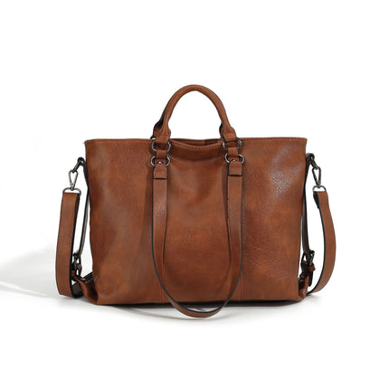 Soft PU Leather Large Tote Bag For Daily Carry With One Shoulder Strap