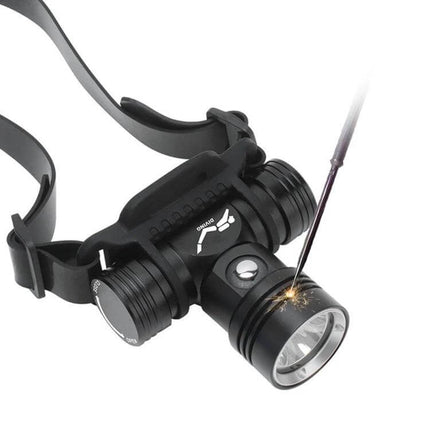 60m Depth Underwater Diving Headlamp For Photography - compact aluminum headlamp with 1000 lumen L2 LED, smooth reflector, IPX8 hands-free lighting