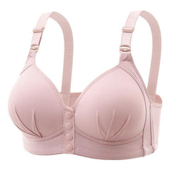 Stylish Plus Size Nursing Bra with Front Closure and Push-Up Support