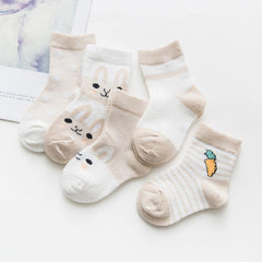 Cozy and Cute Cotton Baby Socks - Unisex Comfort Fit Khaki