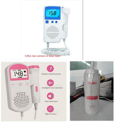 Home Fetal Heartbeat Monitor - Waterproof Probe with LCD Display for Baby Sound Detection