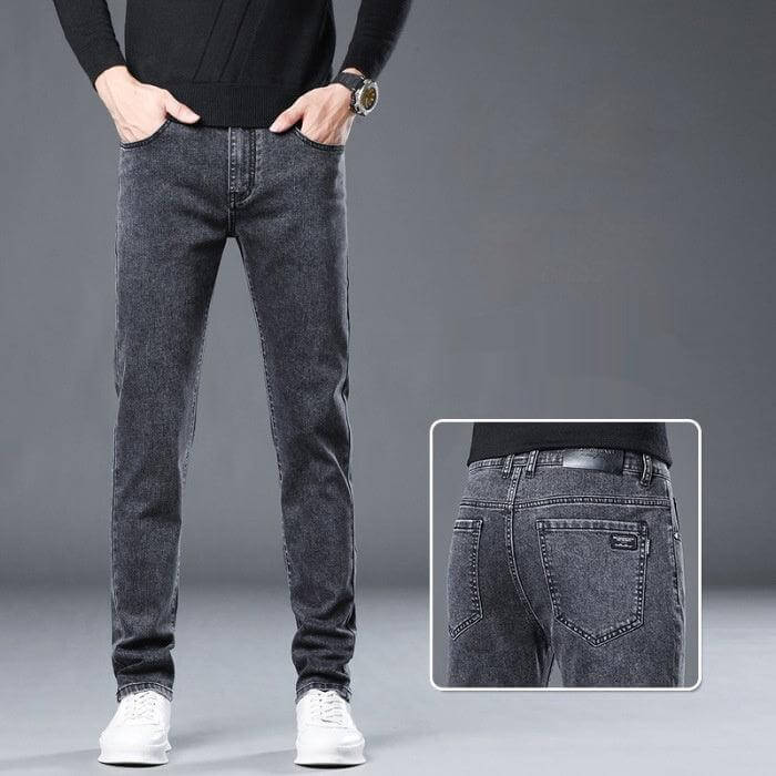 Slim Fit Stretchable Straight Leg Jeans for Men