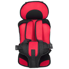 Portable Infant Safety Seat Mat for Kids - Thickened Sponge Car Stroller Pad with Detachable Back and Five-Point Belt