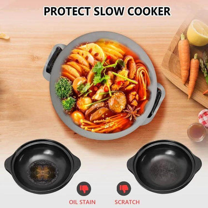 6Qt Silicone Slow Cooker Liners, Reusable Leakproof For Easy Cleanup protecting slow cooker from oil stains and scratches with easy cleanup