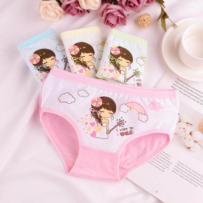 Magic Princess Girls' Pure Cotton Boxer Underwear for Kids