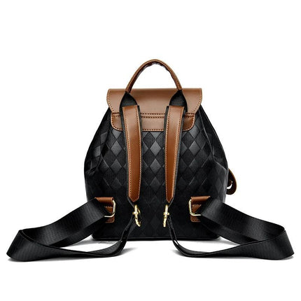 Casual Women PU Leather Bucket Backpack For School And Travel