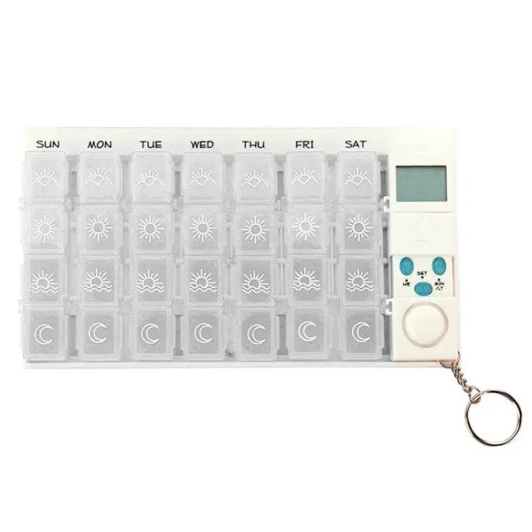 7 Days Pill Box with Digital Timer and Alarms System for Easy Medication Management