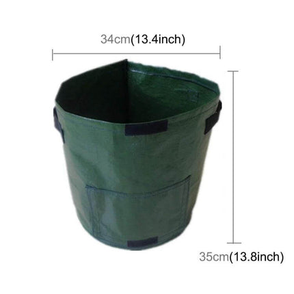 7-Gallon Potato Planting Grow Bags For Home Garden - durable waterproof breathable green fabric bag with side window and drainage for balcony gardening