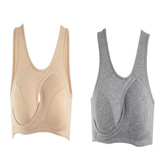 Women's Breathable Wireless Gathered Sports Vest with Beauty Back Design