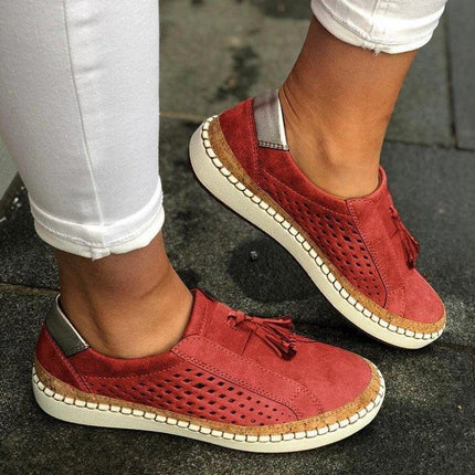 Plus Size Women's Canvas Tassel Sneakers For Everyday Casual Wear