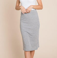 BOMBOM Elastic Waist Pencil Skirt