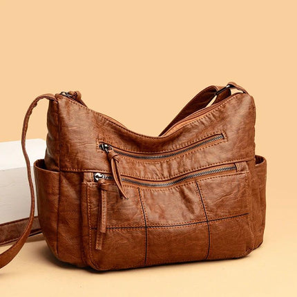 Womens Soft PU Shoulder Crossbody Bag For Everyday Use